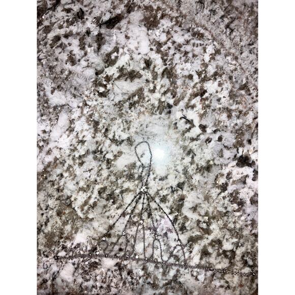 Rhinestone Silver-Tone Chain Hand Chain Link Finger Ring Bracelet! - Picture 8 of 14